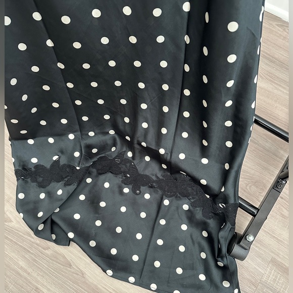 Free People, L, Black & white, polka dot, maxi dress with lace trimmings. - Picture 5 of 9